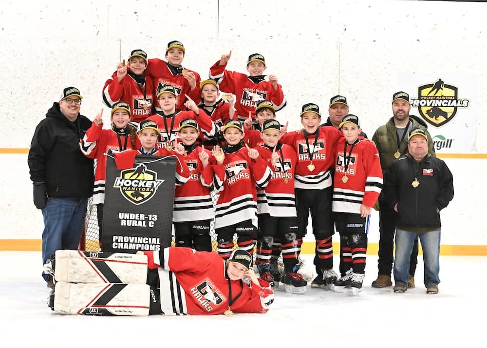 Co-Ed U13 C Champions - Grand Plains Ice Hawks team photo